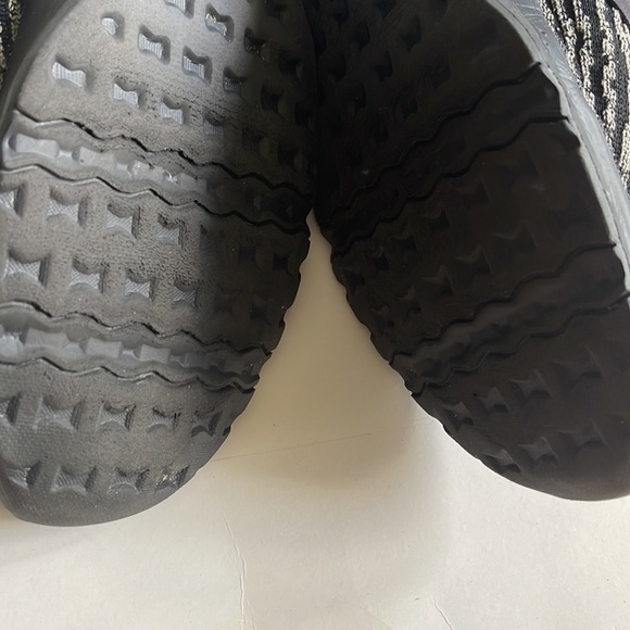 Sneakers Mens,Letter Graphic,Knit,Slip On Sock,Black/White,Size 46-US 13 - Picture 13 of 13